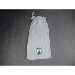 NBA UNK Boston Celtics Mens XL Gray Sweat Shorts Lucky Leprechaun Basketball